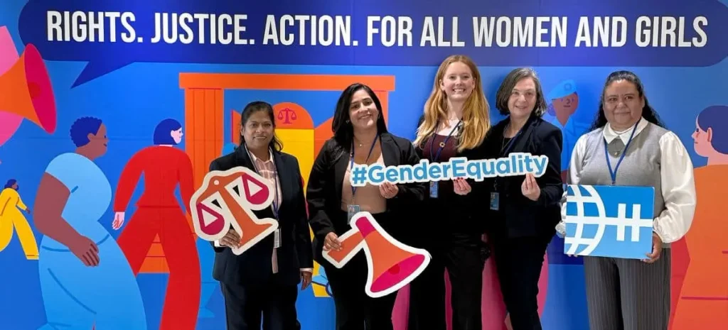 The GSIJP team and Sr. Martha from the U.S. | Toronto Region, celebrating the 70th session of the United Nations (U.N.) Commission on the Status of Women (CSW70) held March 9-19, 2026.