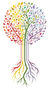 This is an image of a colorful tree with leaves and roots that shows the deep roots of our mission.