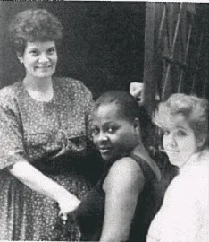 This is an older photo of Sr. Paulette and two partners-in-mission.
