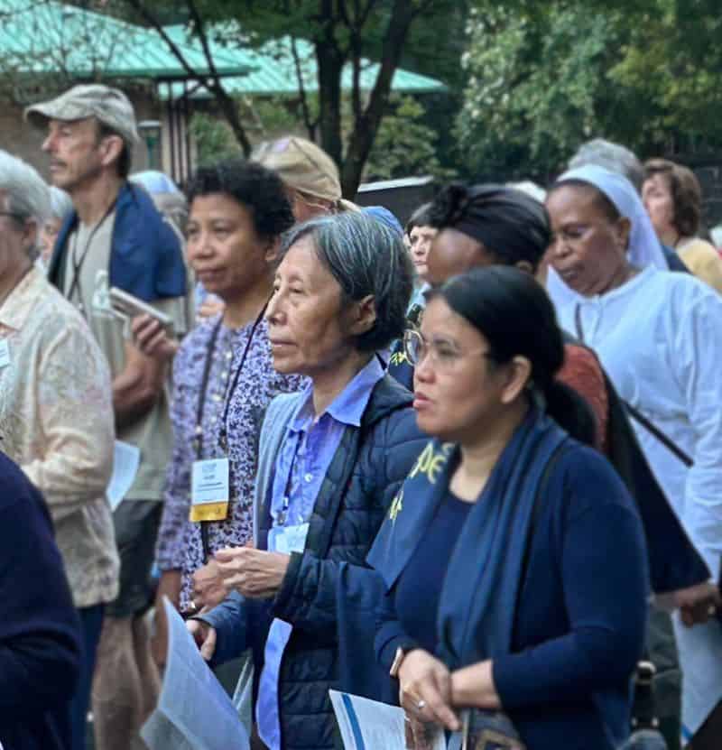 Sr. Christine during a march.